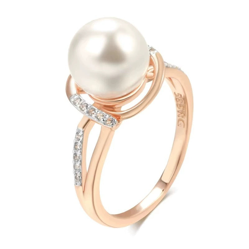 Simple Zircon Dignified Hollow Diamond Women's Ring