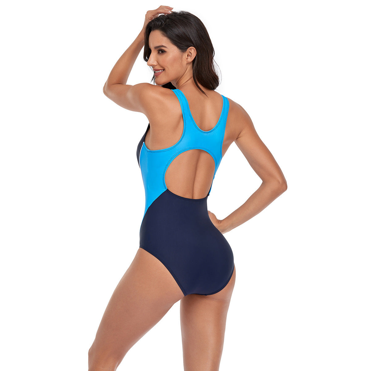European And American Siamese Plus Size Swimsuit Women's Conservative Student Swimsuit Covering Belly Slimming Triangle